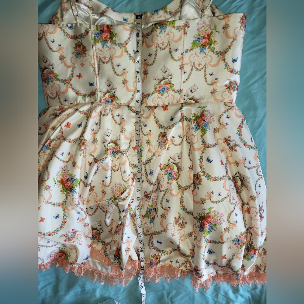Sugar Thrillz Opulence Renaissance Corset Dress Floral 2X Dollskill Plus Size - Picture 12 of 15